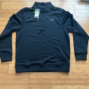 NWT Under Armour ColdGear Storm Water Resistant 1/4” Zip Size Medium UA Black